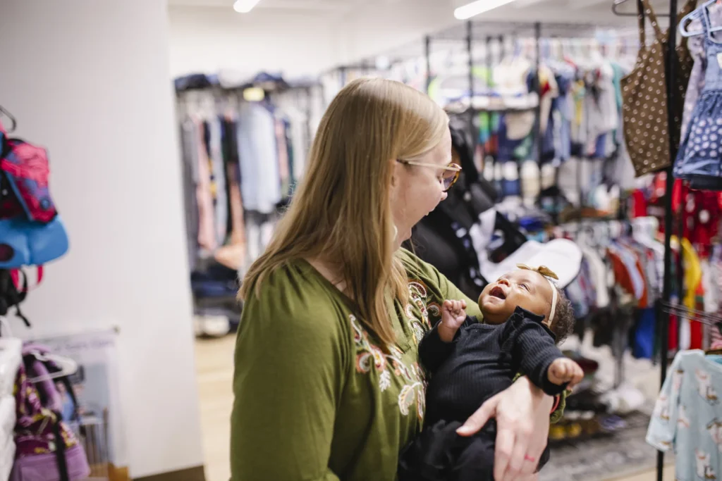 Donations help stock the Baby Store at the Support Center at Blue Ridge Women's Center
